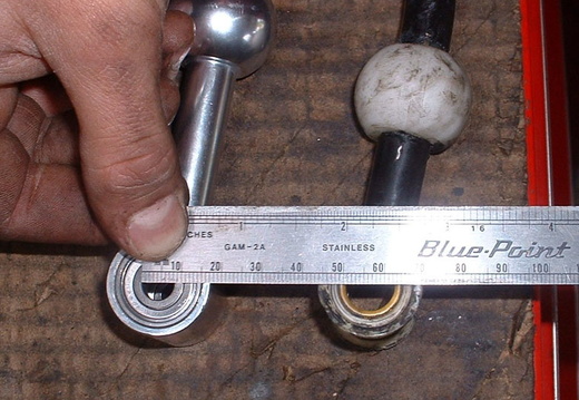 Short Shifter vs Stock - direct replacement except for bearing size - requires a bolt sleeve or smaller diametre bolt