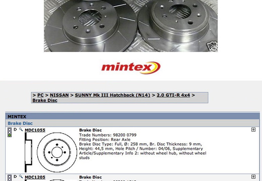 Mintex Rotors